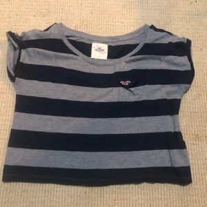 Hollister Cropped Striped Tee